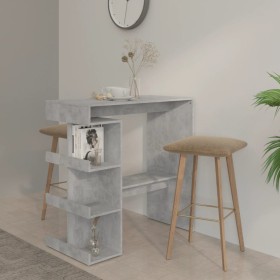 Concrete gray plywood storage bar table 100x50x101.5 cm by vidaXL, Kitchen and dining tables - Ref: Foro24-809453, Price: 80,...