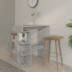 Concrete gray plywood storage bar table 100x50x101.5 cm by vidaXL, Kitchen and dining tables - Ref: Foro24-809453, Price: 82,...