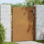 Puerta de jardín acero corten 105x130 cm