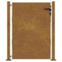 Puerta de jardín acero corten 105x130 cm