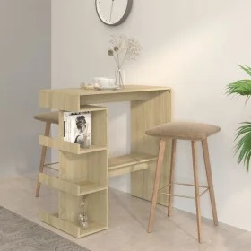 Oak plywood storage shelf bar table 100x50x101.5 cm by vidaXL, Kitchen and dining tables - Ref: Foro24-809452, Price: 81,47 €...