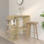 Oak plywood storage shelf bar table 100x50x101.5 cm by vidaXL, Kitchen and dining tables - Ref: Foro24-809452, Price: 78,36 €...