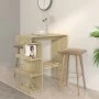 Oak plywood storage shelf bar table 100x50x101.5 cm by vidaXL, Kitchen and dining tables - Ref: Foro24-809452, Price: 81,47 €...