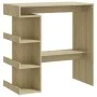 Oak plywood storage shelf bar table 100x50x101.5 cm by vidaXL, Kitchen and dining tables - Ref: Foro24-809452, Price: 81,47 €...