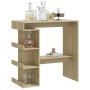 Bartisch mit Regal aus Eichensperrholz, 100 x 50 x 101,5 cm von vidaXL, Küchen- und Esstische - Ref: Foro24-809452, Preis: 78...