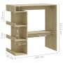 Oak plywood storage shelf bar table 100x50x101.5 cm by vidaXL, Kitchen and dining tables - Ref: Foro24-809452, Price: 81,47 €...