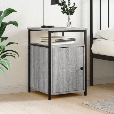 Mesita de noche madera contrachapada gris Sonoma 40x42x60 cm de vidaXL, Mesitas de noche - Ref: Foro24-826039, Precio: 45,08 ...