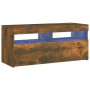 Mueble de TV con luces LED roble ahumado 90x35x40 cm de vidaXL, Muebles TV - Ref: Foro24-815675, Precio: 62,65 €, Descuento: %