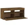 TV-Schrank mit LED-Leuchten, geräucherte Eiche, 90 x 35 x 40 cm von vidaXL, TV-Möbel - Ref: Foro24-815675, Preis: 61,90 €, Ra...