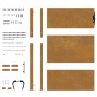 Puerta de jardín acero corten 105x130 cm