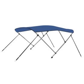 Toldo Bimini de 3 arcos azul 183x180x137 cm