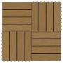 Verandafliesen tiefes Relief WPC 30x30 cm 1 m² Teak 11 Einheiten von vidaXL, Böden und Teppiche - Ref: Foro24-45037, Preis: 7...