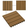Verandafliesen tiefes Relief WPC 30x30 cm 1 m² Teak 11 Einheiten von vidaXL, Böden und Teppiche - Ref: Foro24-45037, Preis: 6...
