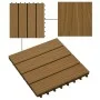 Verandafliesen tiefes Relief WPC 30x30 cm 1 m² Teak 11 Einheiten von vidaXL, Böden und Teppiche - Ref: Foro24-45037, Preis: 7...