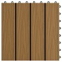 Verandafliesen tiefes Relief WPC 30x30 cm 1 m² Teak 11 Einheiten von vidaXL, Böden und Teppiche - Ref: Foro24-45037, Preis: 6...