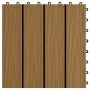 Verandafliesen tiefes Relief WPC 30x30 cm 1 m² Teak 11 Einheiten von vidaXL, Böden und Teppiche - Ref: Foro24-45037, Preis: 7...