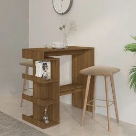 Tall table with oak brown shelf 100x50x101.5 cm by vidaXL, Kitchen and dining tables - Ref: Foro24-812962, Price: 74,78 €, Di...