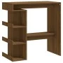 Stehtisch mit Regal aus brauner Eiche 100x50x101,5 cm von vidaXL, Küchen- und Esstische - Ref: Foro24-812962, Preis: 74,78 €,...