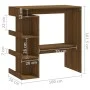 Tall table with oak brown shelf 100x50x101.5 cm by vidaXL, Kitchen and dining tables - Ref: Foro24-812962, Price: 74,78 €, Di...
