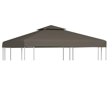 Gazebo awning 2 levels 310 g/m² 3x3 m taupe by vidaXL, Covers for tents and gazebos - Ref: Foro24-44756, Price: 59,59 €, Disc...