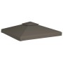 Toldo de cenador 2 niveles 310 g/m² 3x3 m gris topo