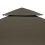 Toldo de cenador 2 niveles 310 g/m² 3x3 m gris topo