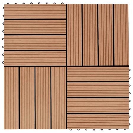 WPC-Verandafliesen 30x30 cm 1 m² Teakfarbe 11 Einheiten von vidaXL, Böden und Teppiche - Ref: Foro24-45024, Preis: 62,58 €, R...