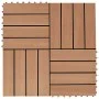 Baldosas de porche de WPC 30x30 cm 1 m² color teca 11 unidades de vidaXL, Suelos y moquetas - Ref: Foro24-45024, Precio: 65,4...