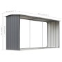 Brennholzkiste aus grau verzinktem Stahl, 330 x 92 x 153 cm von vidaXL, Zubehör für Taschen und Brennholzhalter - Ref: Foro24...