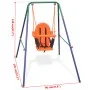 Baby swing with orange safety harness by vidaXL, Swings and play structures - Ref: Foro24-91360, Price: 95,69 €, Discount: %