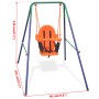 Babyschaukel mit orangefarbenem Sicherheitsgurt von vidaXL, Schaukeln und Spielgeräte - Ref: Foro24-91360, Preis: 97,47 €, Ra...