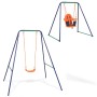 Single swing and children's swing 2 in 1 orange by vidaXL, Swings and seesaws - Ref: Foro24-91362, Price: 115,92 €, Discount: %