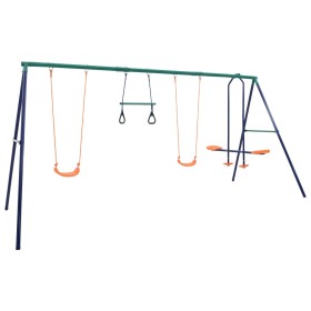 Schaukelset mit Turnringen und 4 Stahlsitzen von vidaXL, Schaukeln und Spielgeräte - Ref: Foro24-92315, Preis: 222,48 €, Raba...