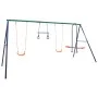Swing set with gymnastics rings and 4 steel seats by vidaXL, Swings and play structures - Ref: Foro24-92315, Price: 219,65 €,...