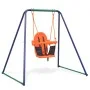 Single swing and children's swing 2 in 1 orange by vidaXL, Swings and seesaws - Ref: Foro24-91362, Price: 113,90 €, Discount: %