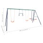 Schaukelset mit Turnringen und 4 Stahlsitzen von vidaXL, Schaukeln und Spielgeräte - Ref: Foro24-92315, Preis: 222,48 €, Raba...