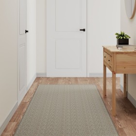 Alfombra de pasillo con aspecto de sisal gris taupe 80x300 cm