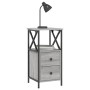 Sonoma grauer Nachttisch aus Holzwerkstoff, 34 x 35,5 x 70 cm von vidaXL, Nachttische - Ref: Foro24-825949, Preis: 64,71 €, R...