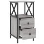 Sonoma grauer Nachttisch aus Holzwerkstoff, 34 x 35,5 x 70 cm von vidaXL, Nachttische - Ref: Foro24-825949, Preis: 64,71 €, R...