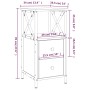Sonoma grauer Nachttisch aus Holzwerkstoff, 34 x 35,5 x 70 cm von vidaXL, Nachttische - Ref: Foro24-825949, Preis: 64,71 €, R...