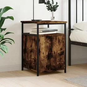 Smoked oak plywood bedside table 40x42x60 cm by vidaXL, Nightstands - Ref: Foro24-826037, Price: 41,21 €, Discount: %