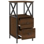 Nachttisch aus braunem Holzwerkstoff Eiche 34x35,5x70 cm von vidaXL, Nachttische - Ref: Foro24-825951, Preis: 57,31 €, Rabatt: %
