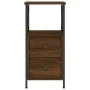 Mesita de noche madera de ingeniería marrón roble 34x35,5x70 cm de vidaXL, Mesitas de noche - Ref: Foro24-825951, Precio: 56,...