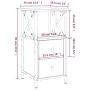 Mesita de noche madera de ingeniería marrón roble 34x35,5x70 cm de vidaXL, Mesitas de noche - Ref: Foro24-825951, Precio: 56,...