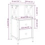 Mesita de noche madera de ingeniería marrón roble 34x35,5x70 cm