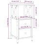 Nachttisch aus braunem Holzwerkstoff Eiche 34x35,5x70 cm von vidaXL, Nachttische - Ref: Foro24-825951, Preis: 57,31 €, Rabatt: %