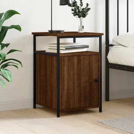 Bedside table made of brown oak plywood, measuring 40x42x60 cm. by vidaXL, Nightstands - Ref: Foro24-826041, Price: 35,84 €, ...