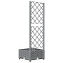 Jardinera con enrejado PP gris claro 40x40x121,5 cm