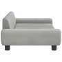 Hundebett aus hellgrauem Samt 100x54x33 cm von vidaXL, Betten für Hunde - Ref: Foro24-171982, Preis: 111,14 €, Rabatt: %