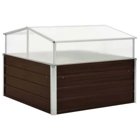 Braunes Gewächshaus aus verzinktem Stahl 100x100x85 cm von vidaXL, Töpfe und Pflanzgefäße - Ref: Foro24-45711, Preis: 91,36 €...